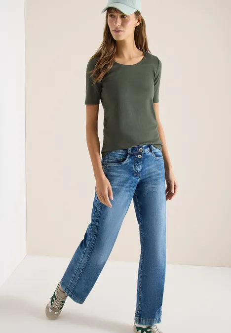 T-shirt en couleur unie khaki