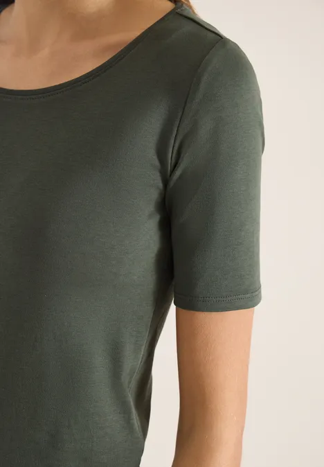 T-shirt en couleur unie khaki