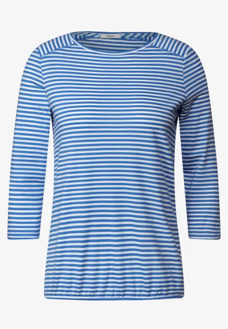 Basic Streifenshirt campanula blue