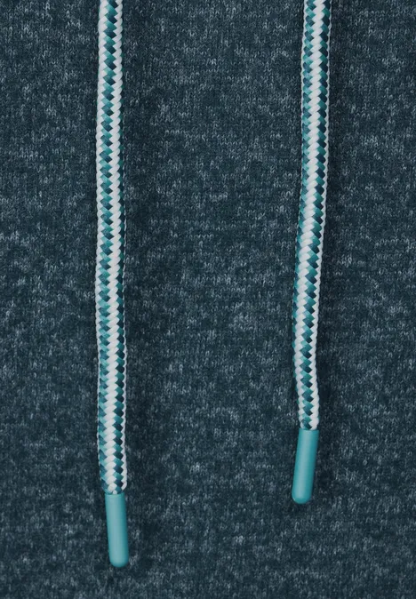 Cosy Tunnelzug Shirt strong petrol blue melange