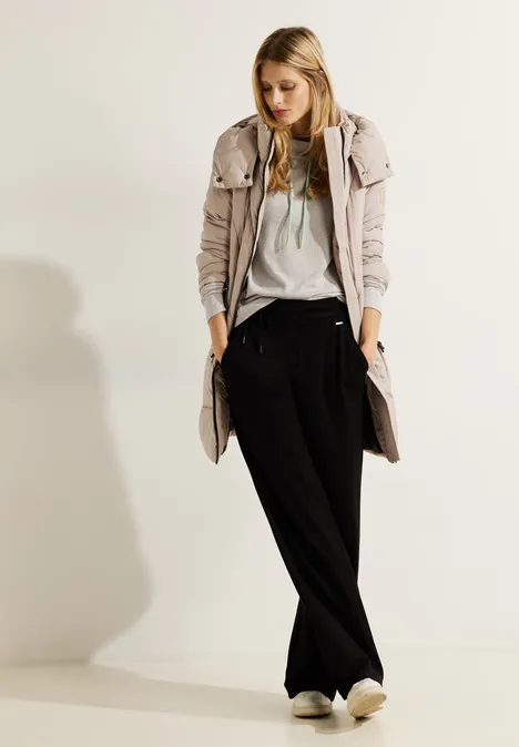 Cosy Tunnelzug Shirt soya beige melange
