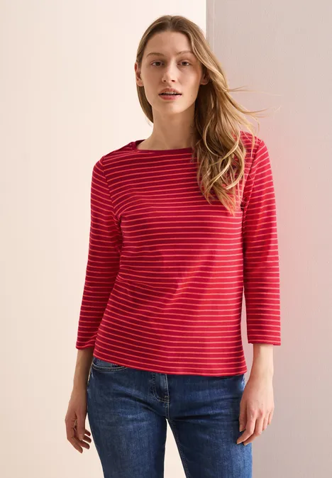 Gestreiftes Shirt granita red