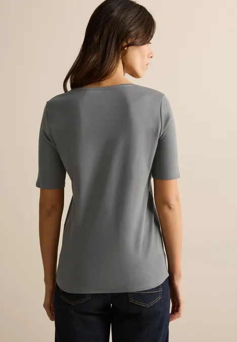 V-Neck T-Shirt graphite light grey