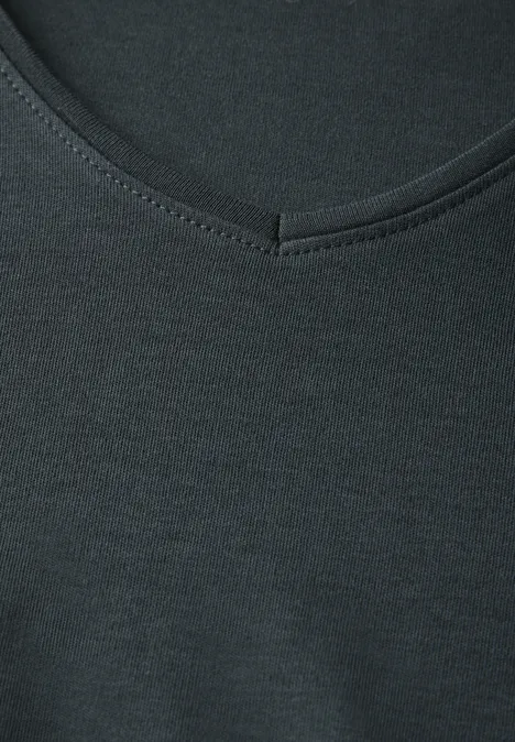 V-Neck T-Shirt slate khaki