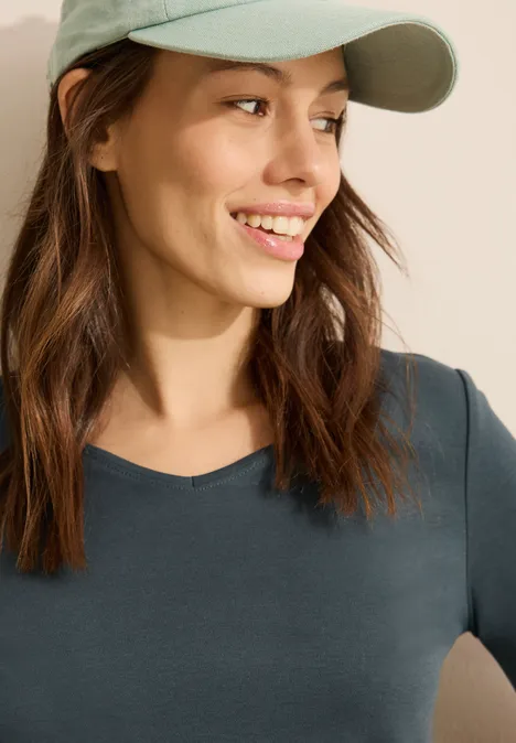 V-Neck T-Shirt slate khaki