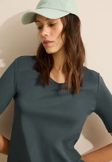 V-Neck T-Shirt slate khaki