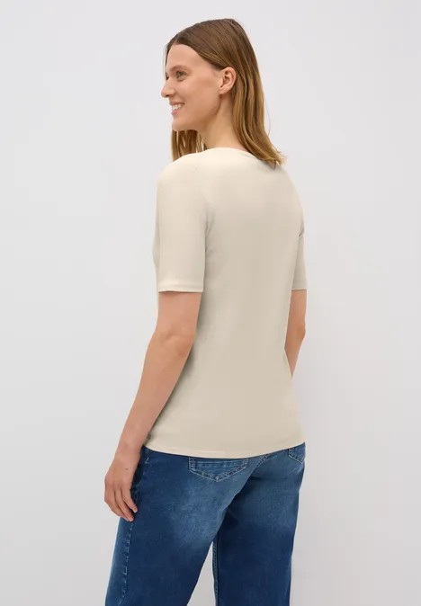 V-Neck T-Shirt light beige