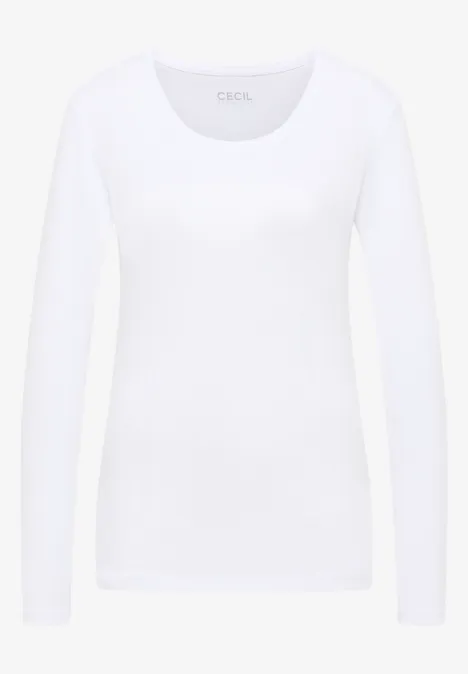 Basic shirt met lange mouwen White