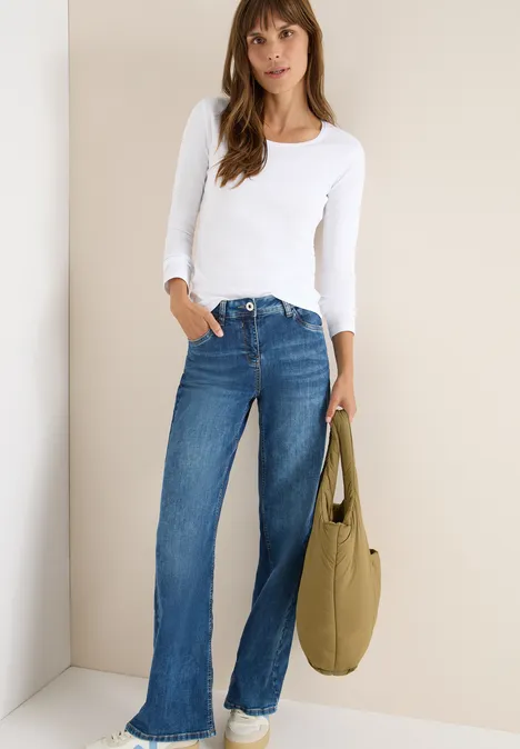 Basic shirt met lange mouwen White