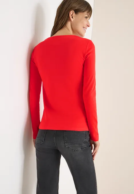 Basic Langarmshirt pumkin orange