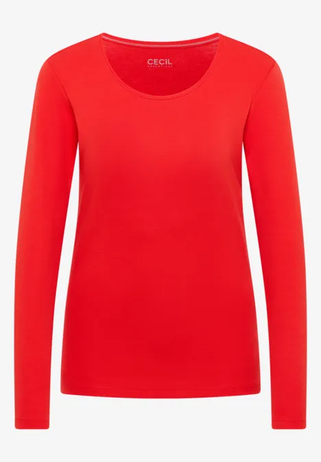 Basic Langarmshirt pumkin orange