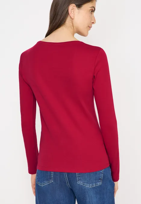 Basic shirt met lange mouwen beaujolais red