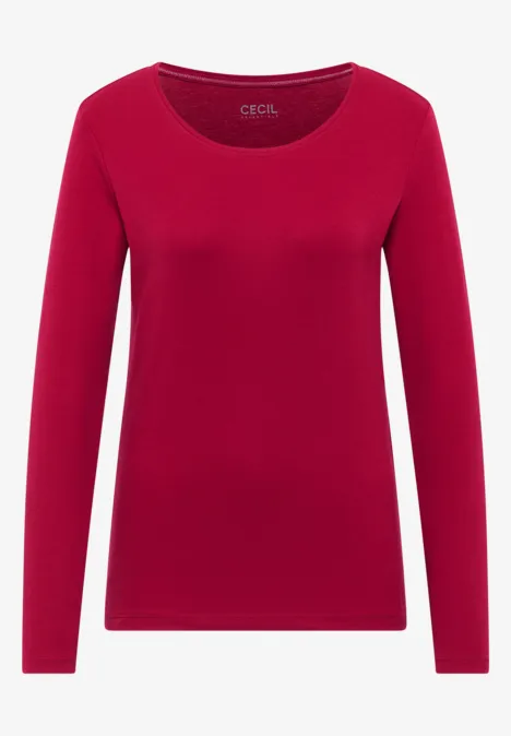 Basic shirt met lange mouwen beaujolais red