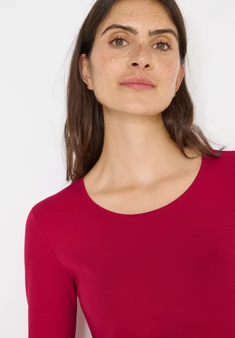 Basic shirt met lange mouwen beaujolais red