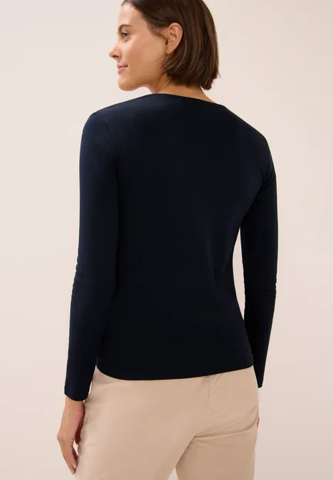 T-shirt basique à manches longues urban dark blue