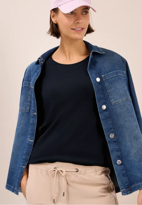 T-shirt basique à manches longues urban dark blue