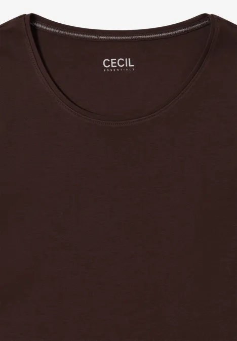 Basic shirt met lange mouwen tartufo brown