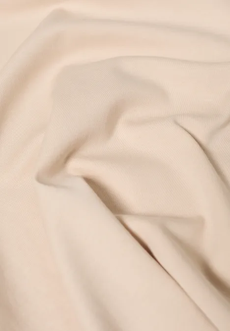 Basic Langarmshirt pearl beige