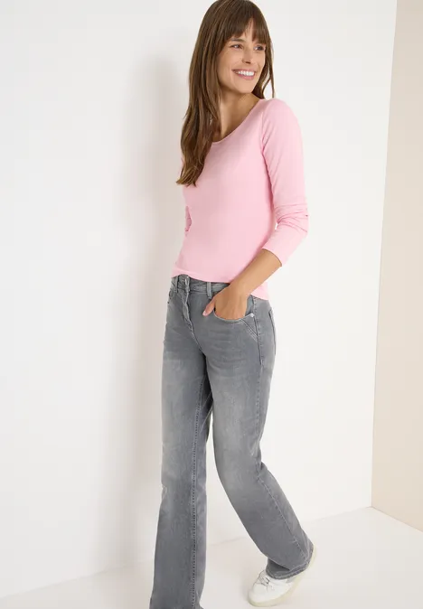 Basic Langarmshirt blossom glow