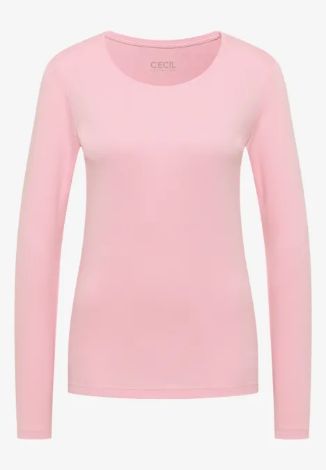 Basic Langarmshirt blossom glow