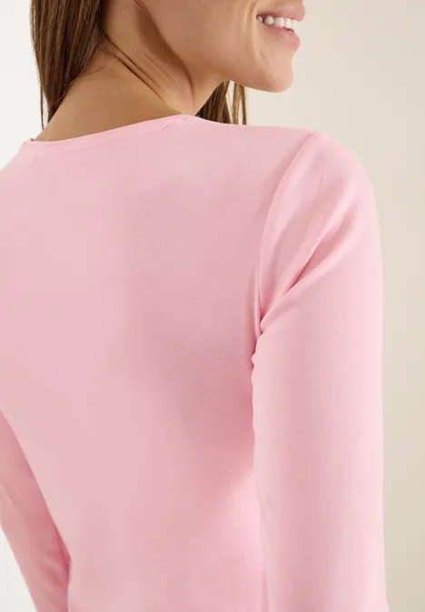 Basic Langarmshirt blossom glow