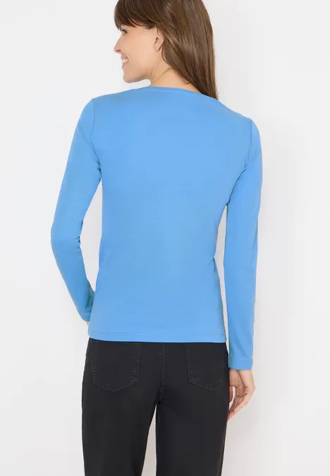 Basic shirt met lange mouwen null