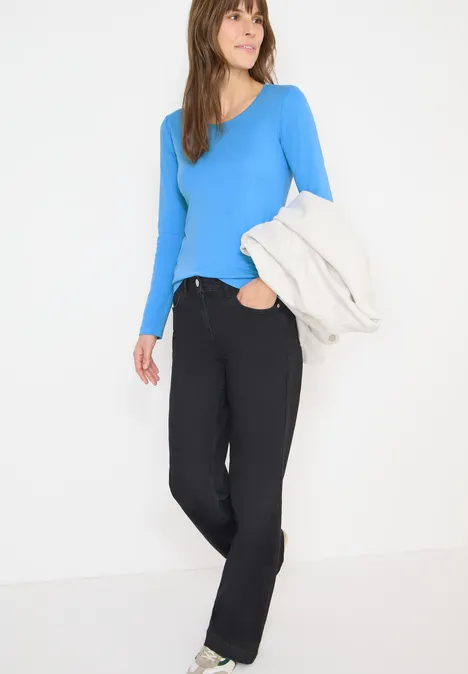 Basic shirt met lange mouwen null