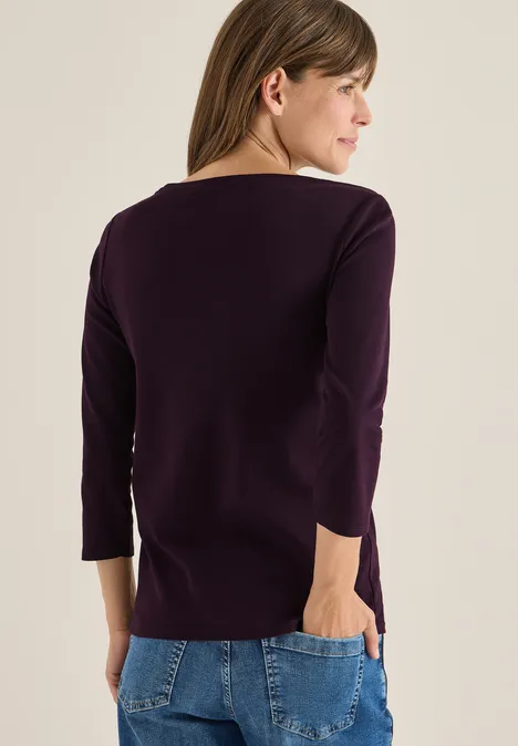 Basic U-Boot Shirt eggplant red