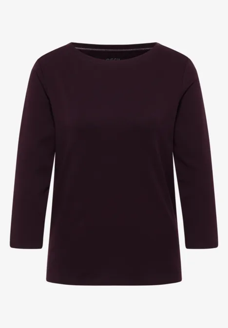 Basic U-Boot Shirt eggplant red
