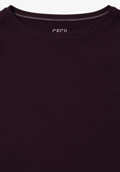 Basic U-Boot Shirt eggplant red
