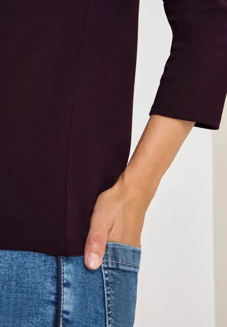 Basic U-Boot Shirt eggplant red
