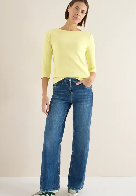 Basic Shirt in Unifarbe iced yellow Basic Shirt in Unifarbe iced yellow