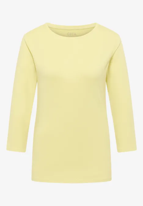 Basic Shirt in Unifarbe iced yellow Basic Shirt in Unifarbe iced yellow