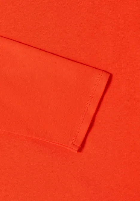 Basic Shirt in Unifarbe cherry tomato orange Basic Shirt in Unifarbe cherry tomato orange