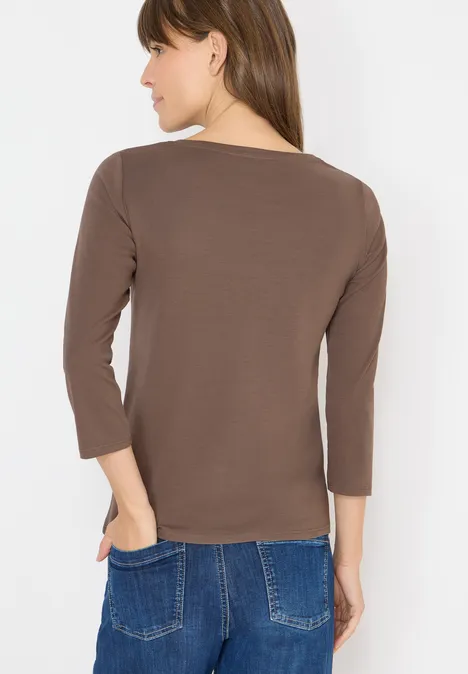 Basic Shirt in Unifarbe urban taupe Basic Shirt in Unifarbe urban taupe