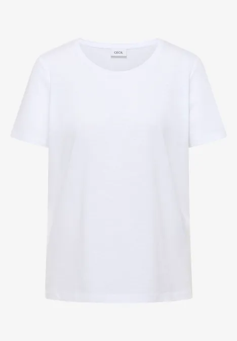Basic Shirt met ronde hals White