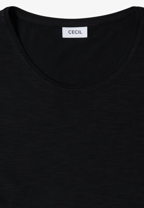 Basic koszulka z okrągłym dekoltem Black