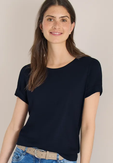 T-shirt basique à col rond universal blue