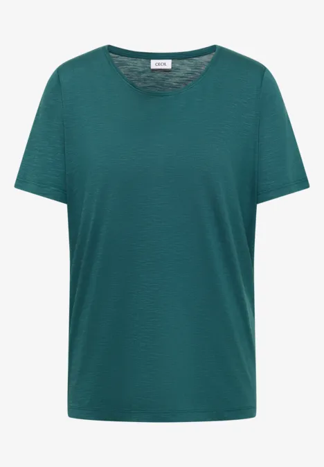 T-shirt basique à col rond jungle green