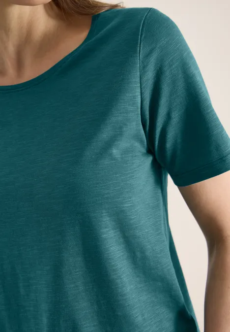 T-shirt basique à col rond jungle green