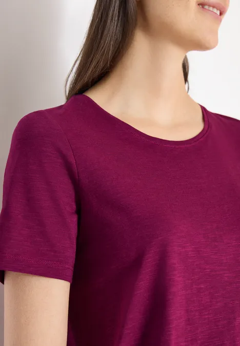 Basic Shirt met ronde hals magenta purple