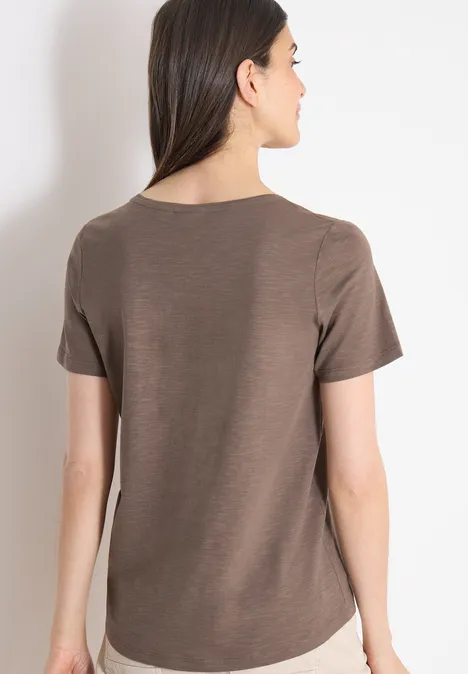 T-shirt basique à col rond urban taupe