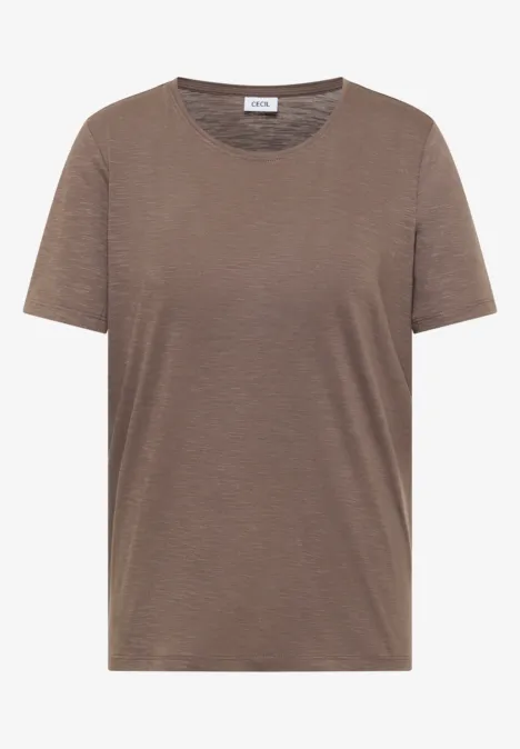 T-shirt basique à col rond urban taupe