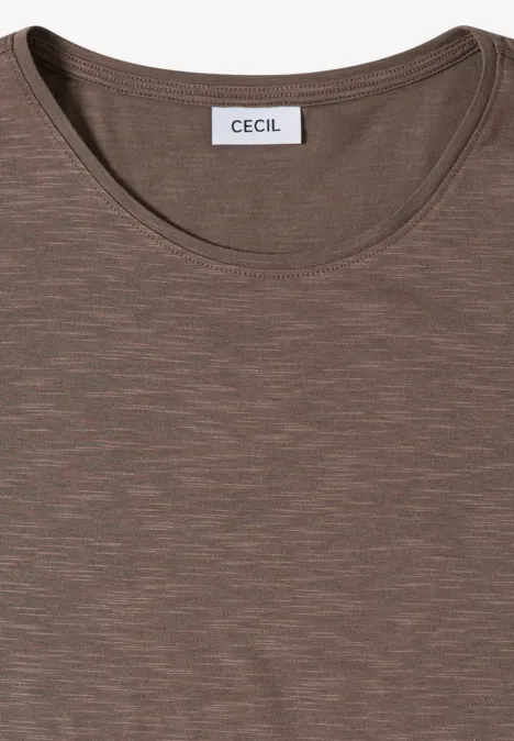 T-shirt basique à col rond urban taupe