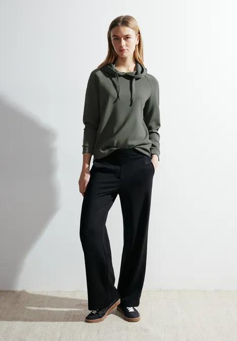 Hoodie mit Ärmeldetail dynamic khaki