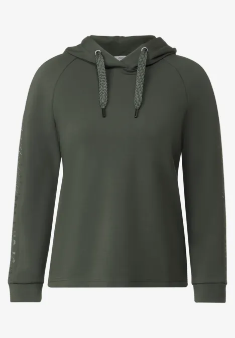 Hoodie mit Ärmeldetail dynamic khaki