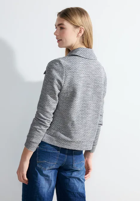 Bouclé Jacke casual denim blue