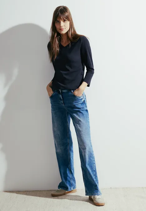 T-shirt basique à manches longues universal blue T-shirt basique à manches longues universal blue