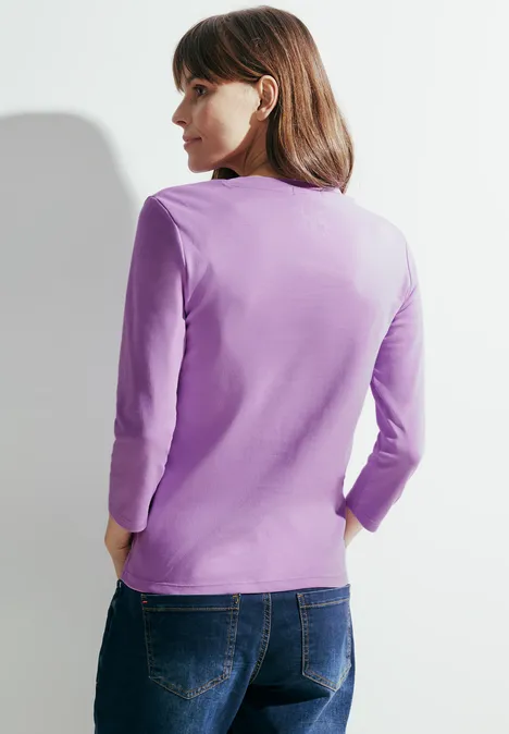 Basic Langarmshirt sporty lilac