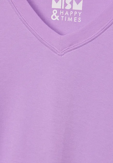 Basic Langarmshirt sporty lilac